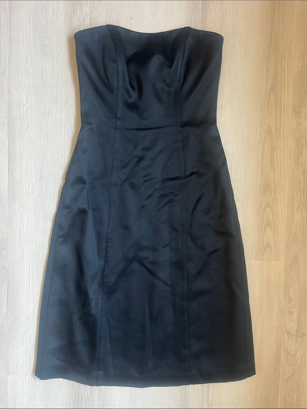 Vintage Banana Republic Structured  Classic Strapless Black Dress Made in Italy
